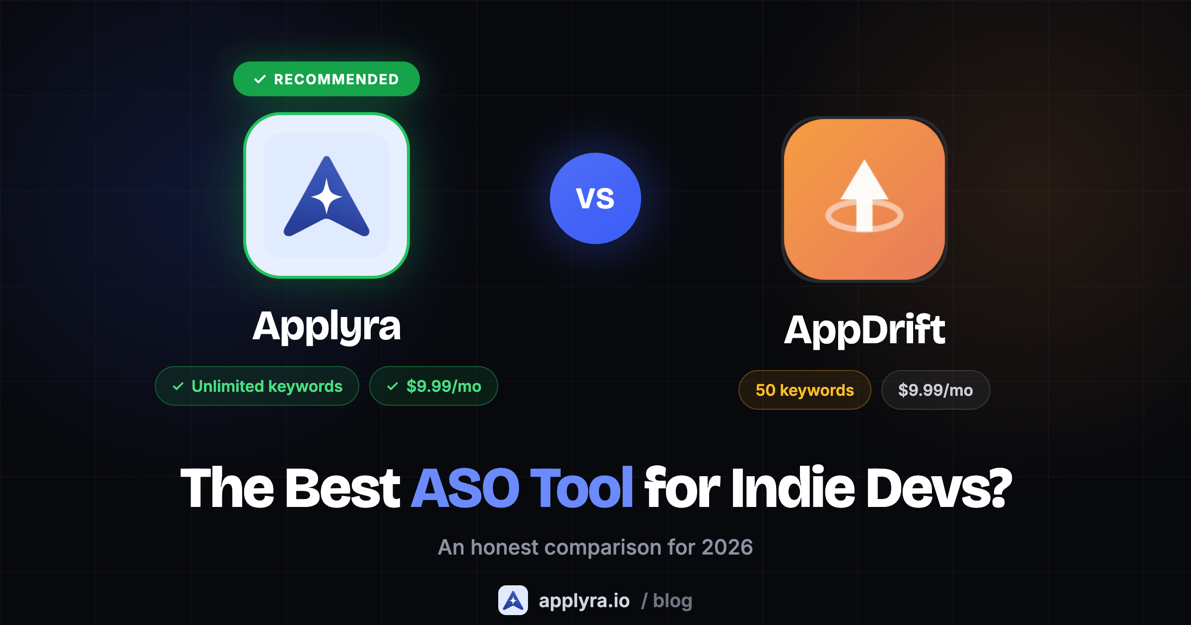 AppDrift Alternative for Indie ASO: Applyra vs AppDrift (2026)